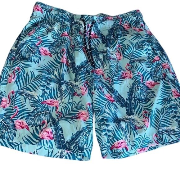 Surplus Mens Tropical Flamingo Swim Trunks - Picture 1 of 7